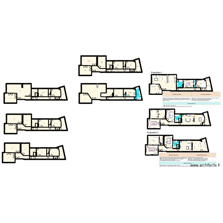 exam archi 2. Plan de 89 pièces et 885 m2