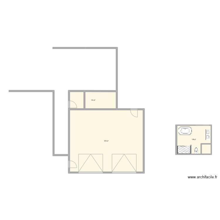 maison. Plan de 3 pièces et 79 m2