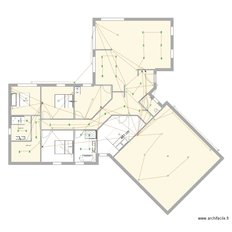 Anould Elec Eclairage. Plan de 5 pièces et 178 m2