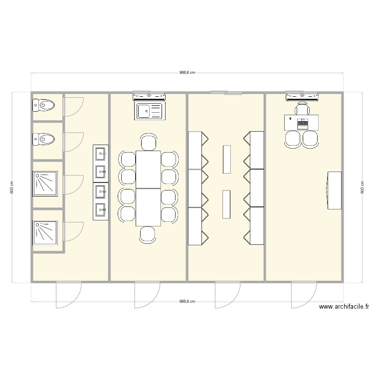 EIFFAGE CHANTIER AIRE DE BEAUNE TAILLY. Plan de 8 pièces et 57 m2