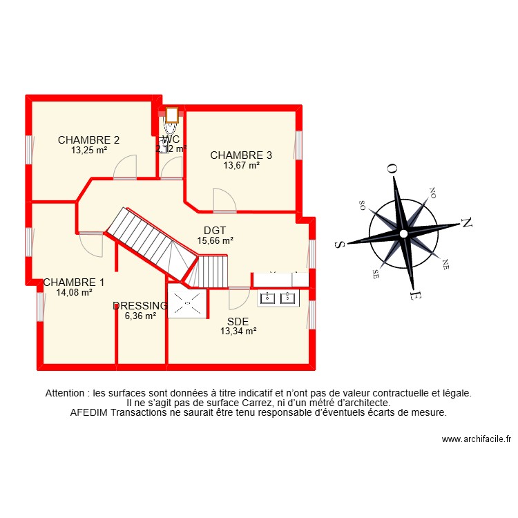 BI 26000-. Plan de 21 pièces et 296 m2