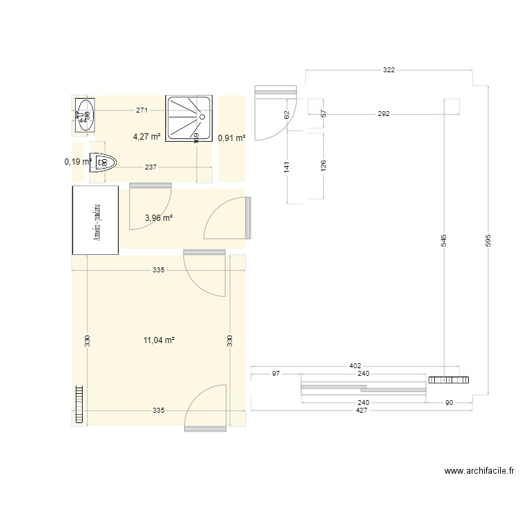 mon chez moi. Plan de 5 pièces et 20 m2