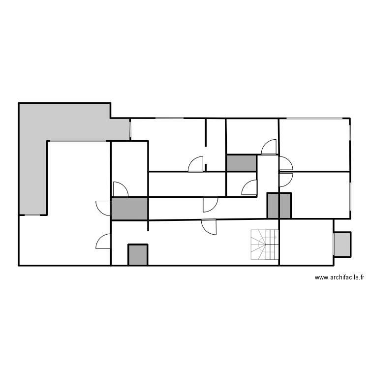 Plan ORTIZ. Plan de 17 pièces et 142 m2