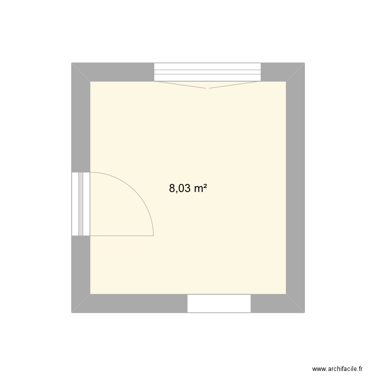 Cuisine 2. Plan de 1 pièce et 8 m2