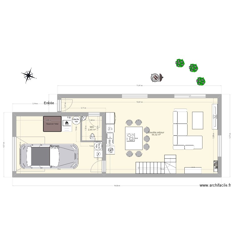 NAHENAHE R1. Plan de 9 pièces et 117 m2