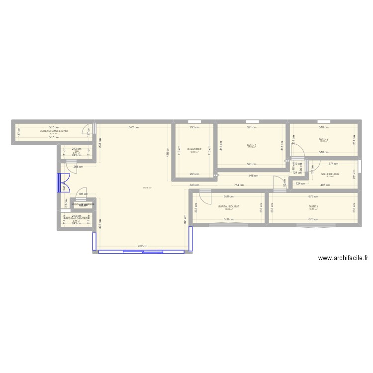 PLAN 2. Plan de 11 pièces et 174 m2