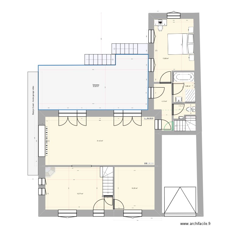 Projet_RDF_RDC sans WC_Révision_3.2. Plan de 8 pièces et 113 m2