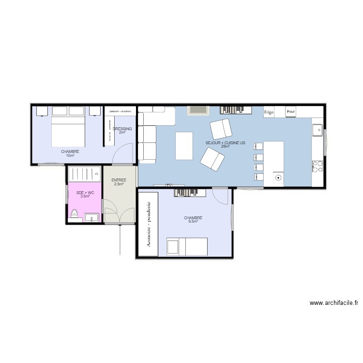 11 VINTIMILLE. Plan de 5 pièces et 214 m2