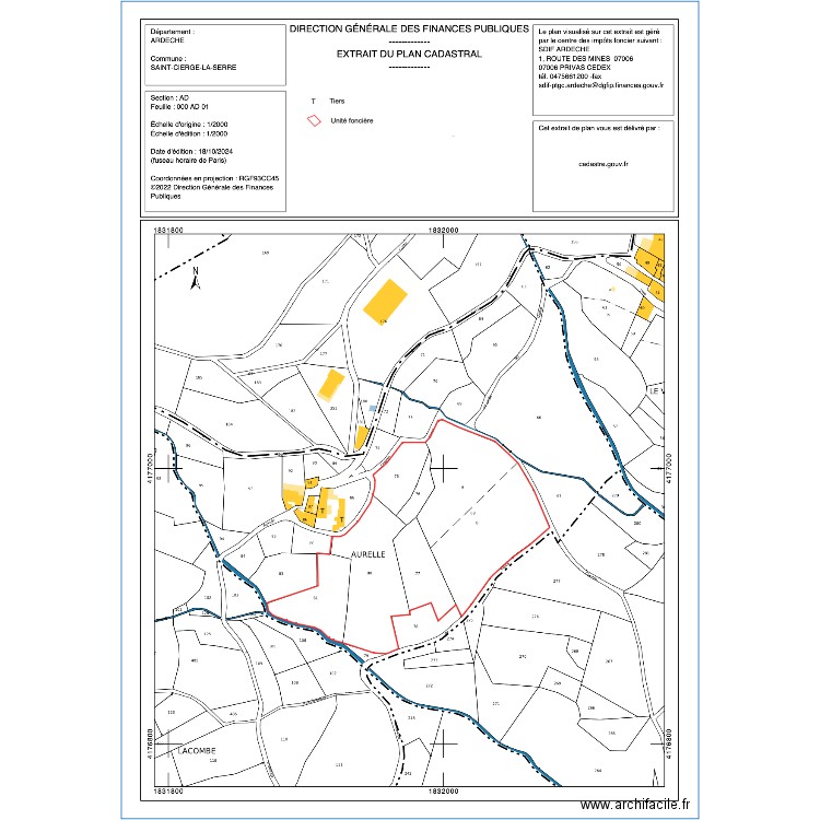 unité foncière chabriere. Plan de 0 pièce et 0 m2