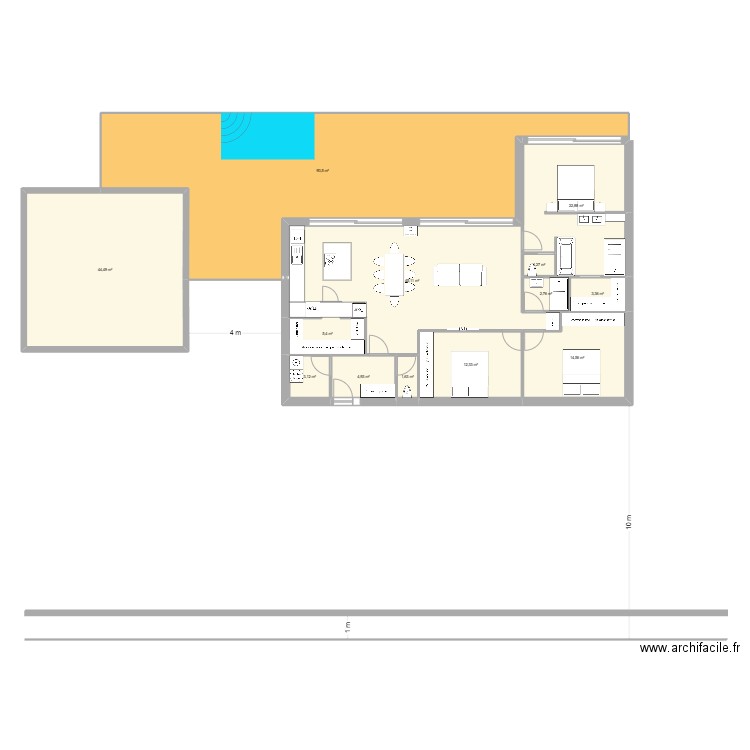 Maison MAX et ALIX. Plan de 13 pièces et 252 m2