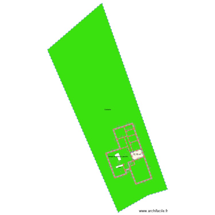 Maison de Neukirchen cadastrée. Plan de 1 pièce et 12 m2