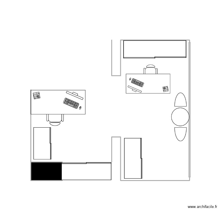 Ambassade du Bahrein. Plan de 1 pièce et 1 m2