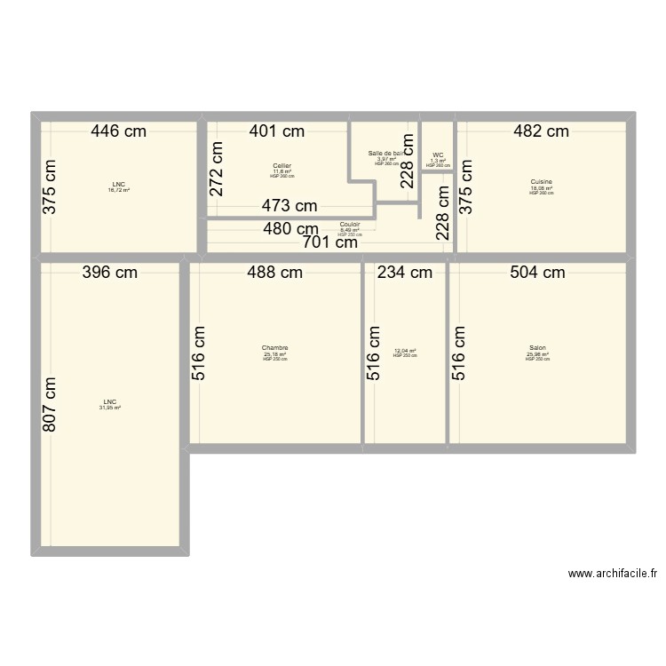 CARREROT/CAZENEUVE RDC. Plan de 10 pièces et 155 m2