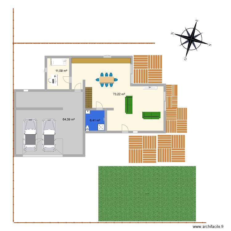 MI -6-  158m². Plan de 12 pièces et 221 m2