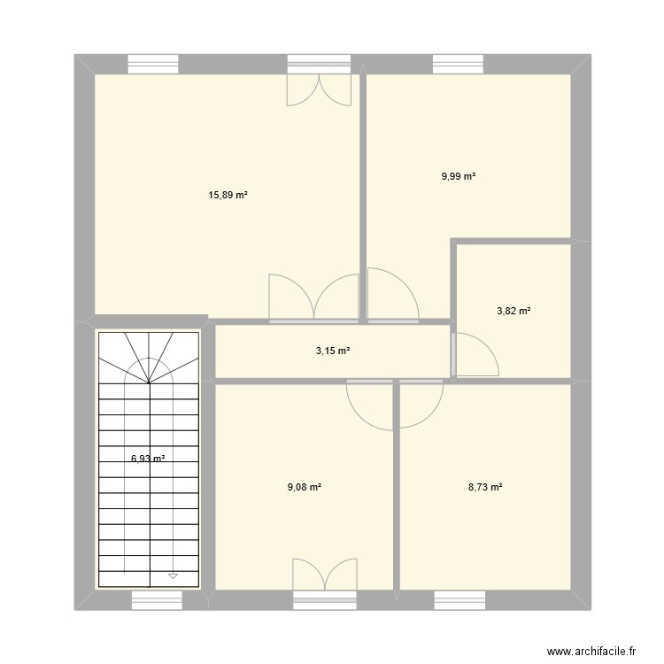 SOCORS 2 EM ETG. Plan de 7 pièces et 58 m2