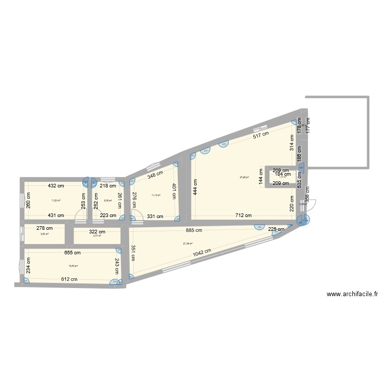 plan severine. Plan de 11 pièces et 112 m2