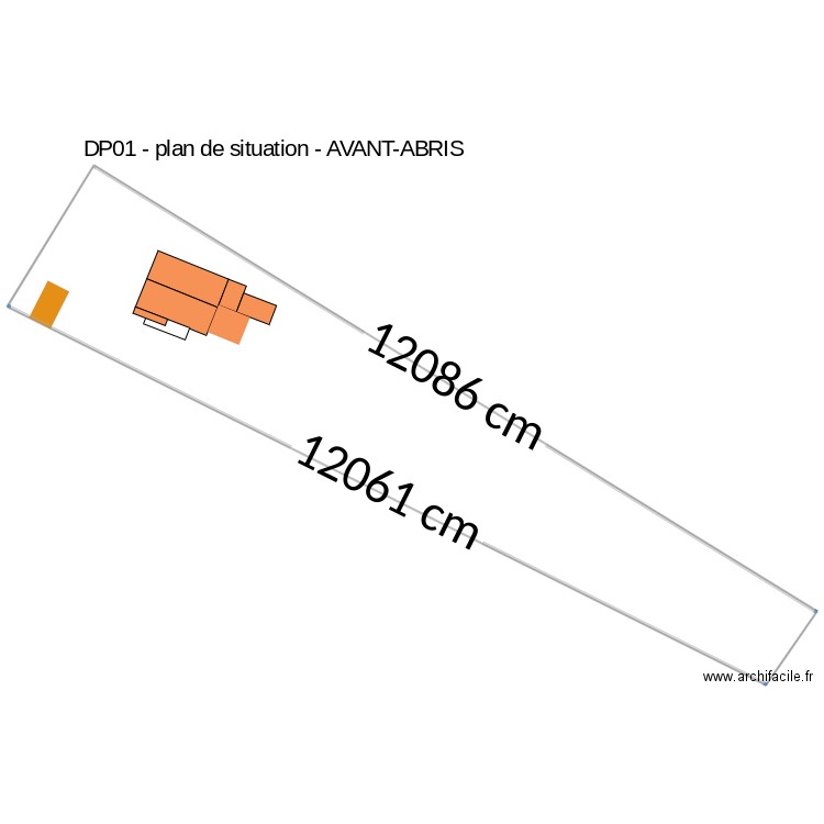 DP01 - plan de situation AVANT ABRIS LOIN. Plan de 1 pièce et -2106 m2