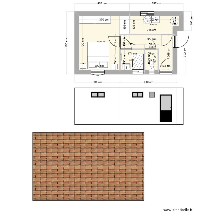 extension 6 RDLCDA. Plan de 5 pièces et 27 m2