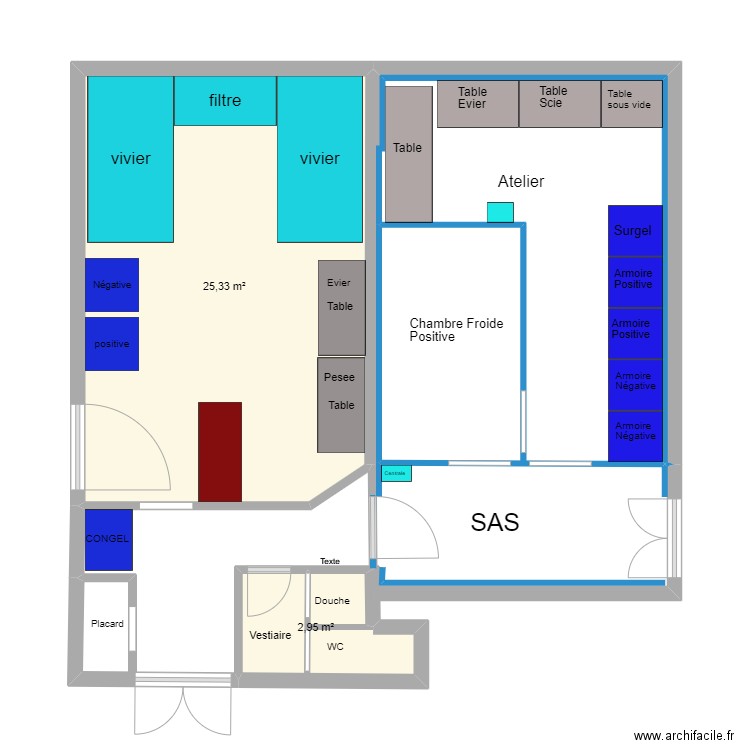 ATELIER BOURG. Plan de 2 pièces et 28 m2