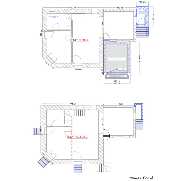 maison LB. Plan de 9 pièces et 92 m2