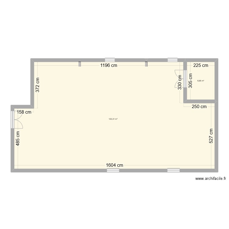 sae1.3. Plan de 2 pièces et 130 m2