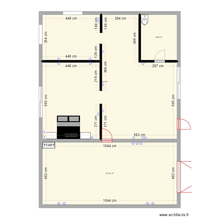 pandazooo. Plan de 3 pièces et 148 m2