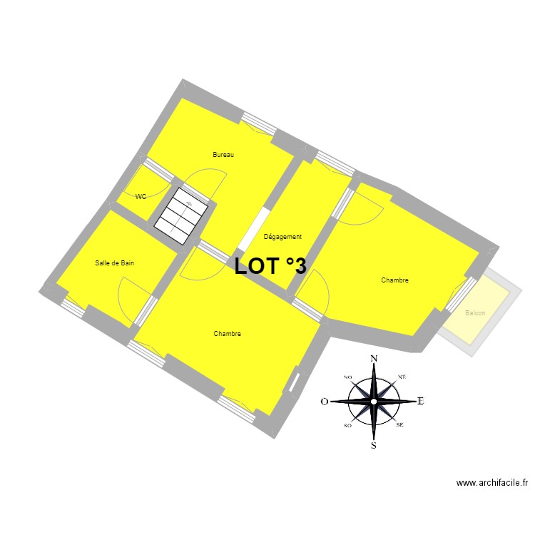 PERNET . Plan de 20 pièces et 153 m2