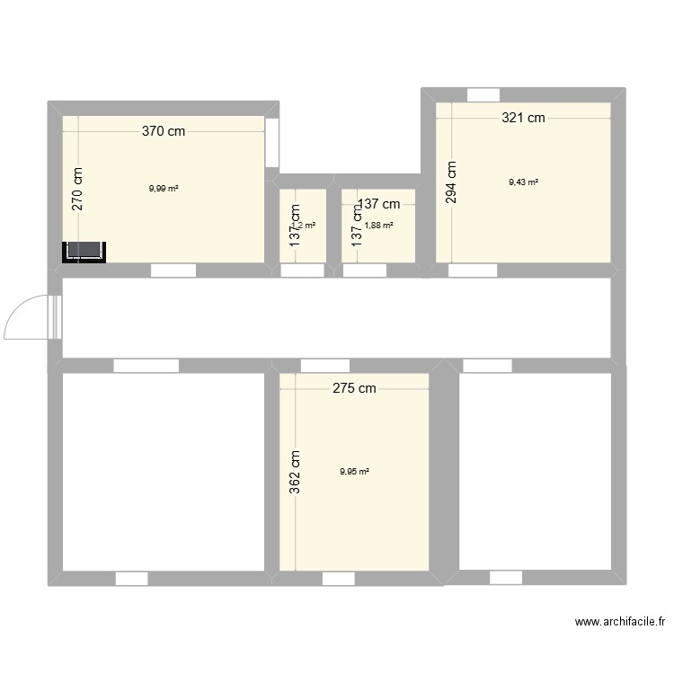 ma maison. Plan de 5 pièces et 32 m2