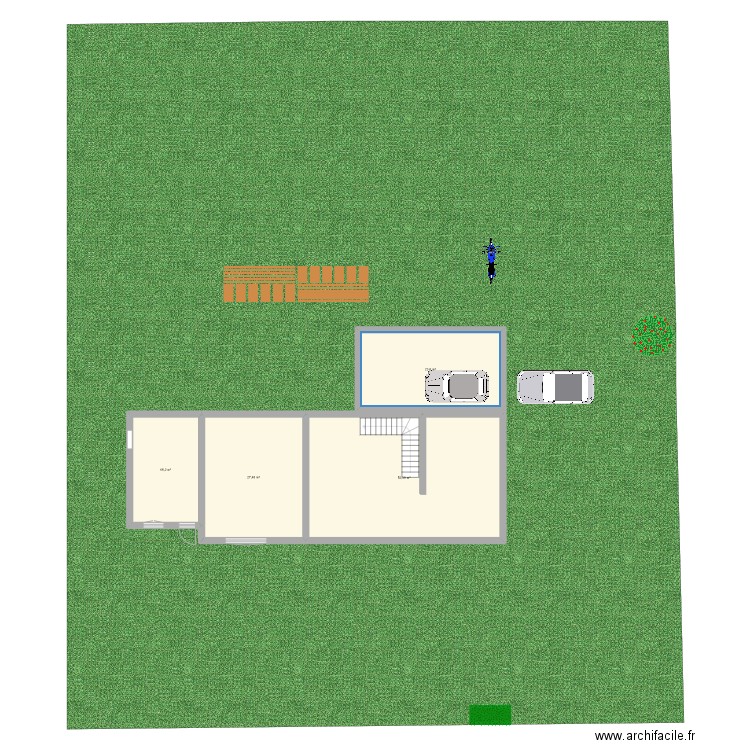 CULHAT. Plan de 4 pièces et 120 m2