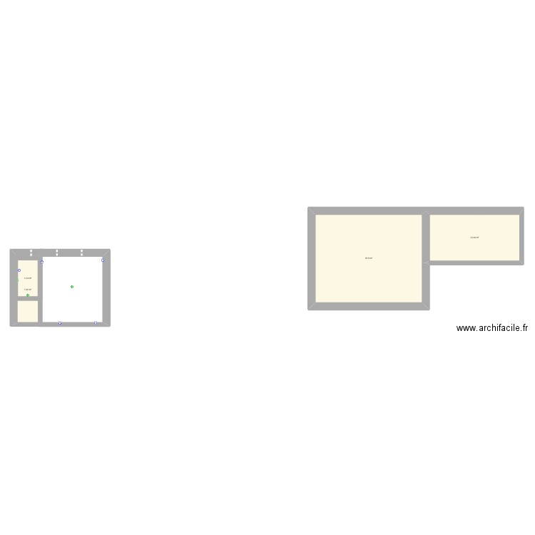 Maiosn 1. Plan de 4 pièces et 89 m2