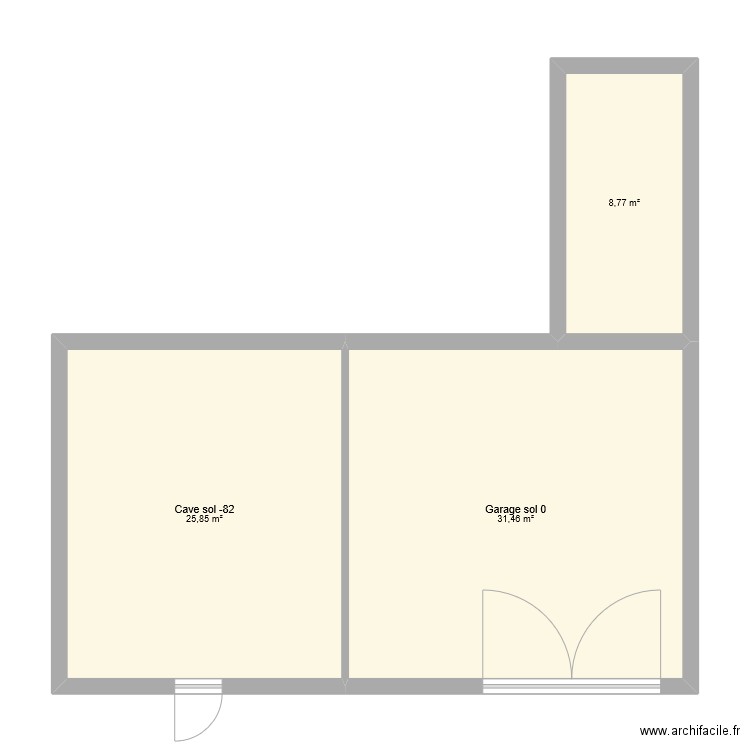 Bat-B. Plan de 3 pièces et 66 m2