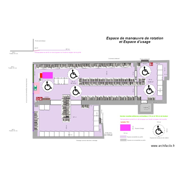 COCCIMARKET LA FERTE SOUS JOUARRE APRES TRAVAUX BIS ESPACE USAGE ET ROTAT. Plan de 4 pièces et 114 m2