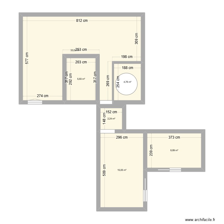 extension Lily Rose . Plan de 6 pièces et 70 m2