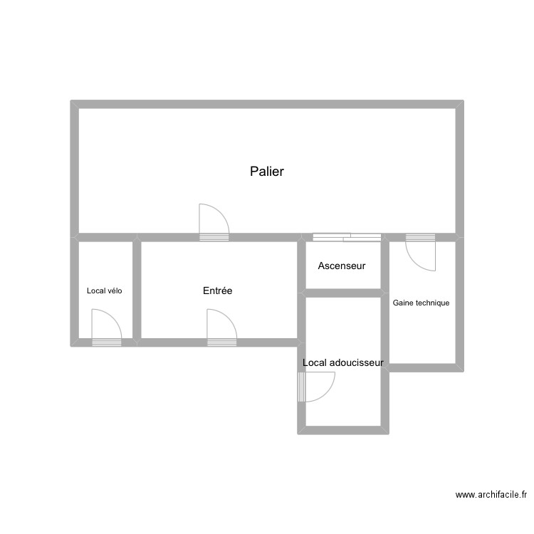 Entreé 32 . Plan de 6 pièces et 16 m2