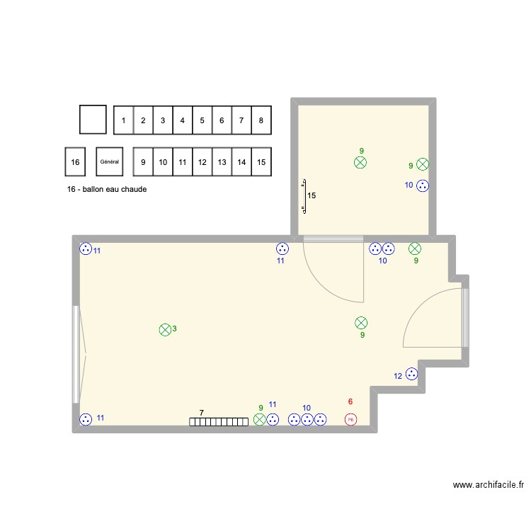 Studio 5 PND V2. Plan de 2 pièces et 19 m2