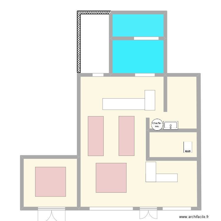 Test Josette Fleur. Plan de 4 pièces et 134 m2