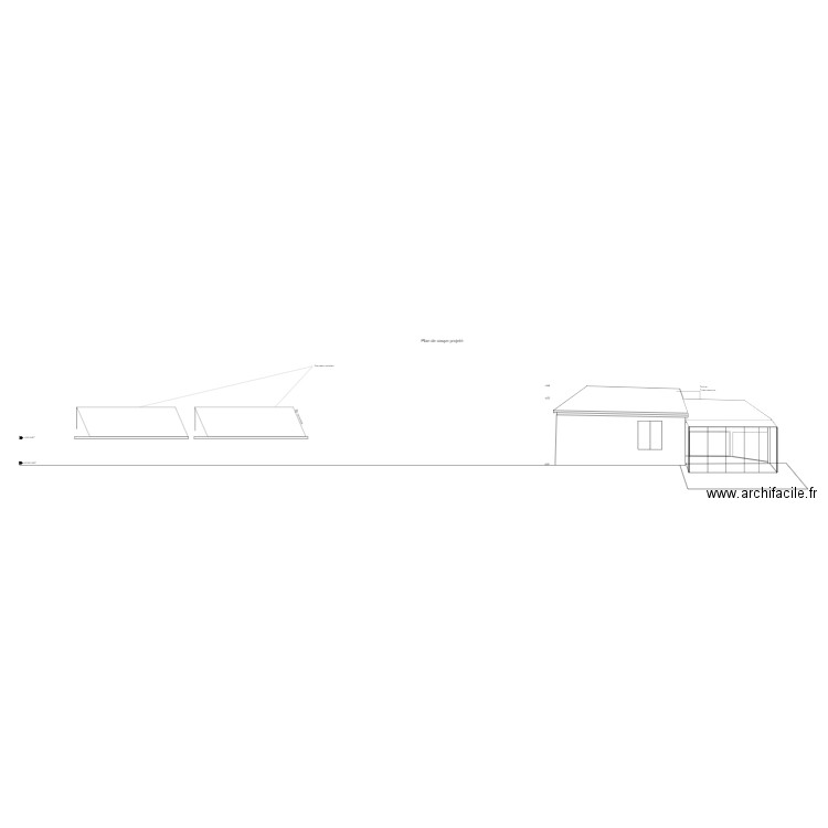 Plan de coupe projeté coté panneaux. Plan de 0 pièce et 0 m2