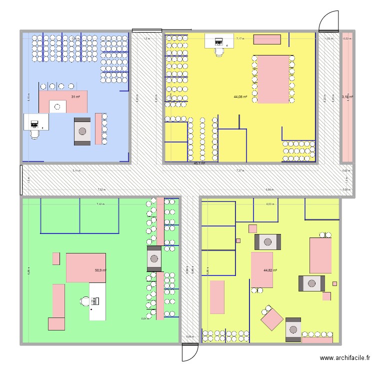 Ancien plan MBTO/Corrosif. Plan de 6 pièces et 219 m2