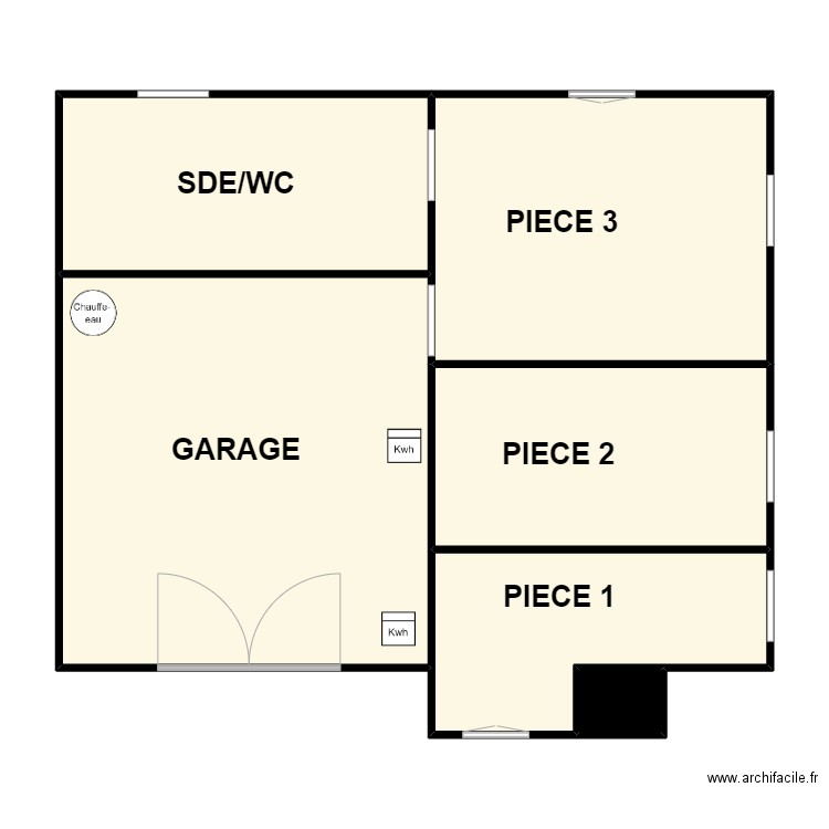 DEVYS RDC. Plan de 6 pièces et 117 m2