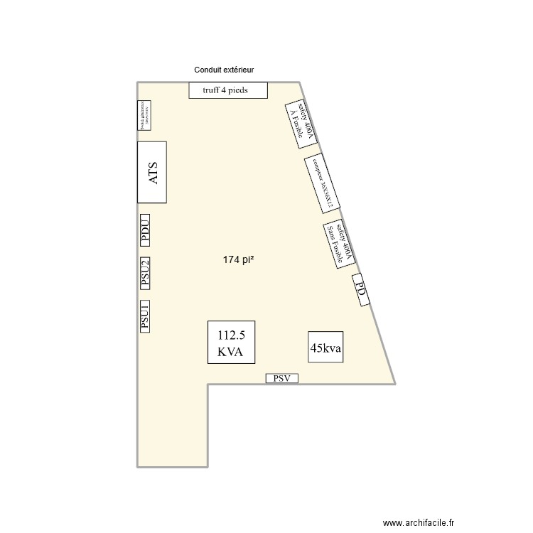 Cour Municipal11. Plan de 1 pièce et 16 m2