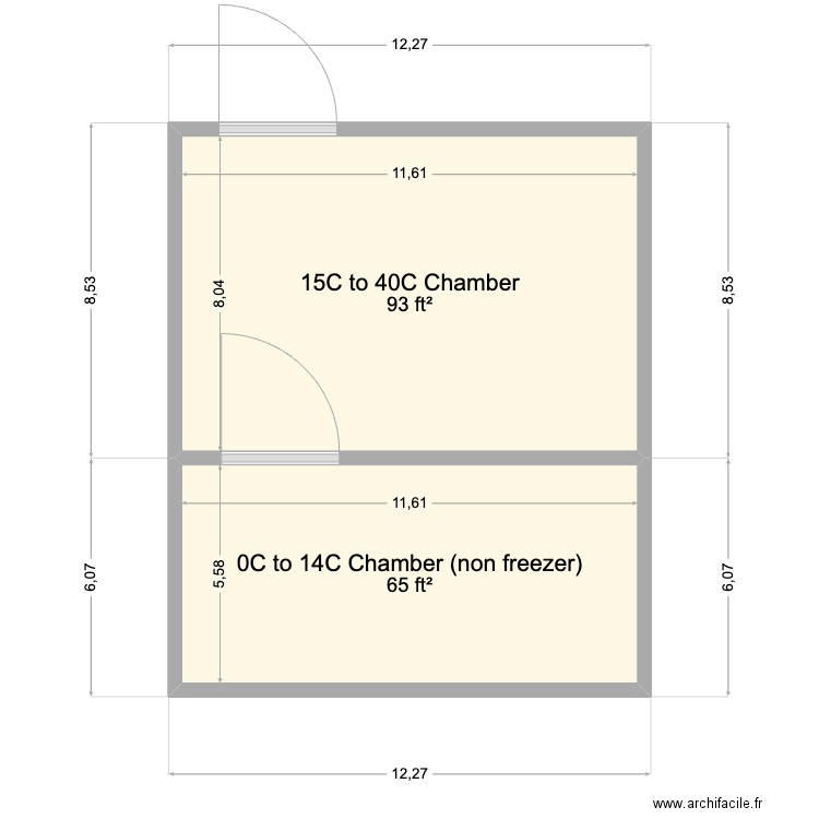 TLB Arch Cooler/Cooler ver1. Plan de 2 pièces et 15 m2